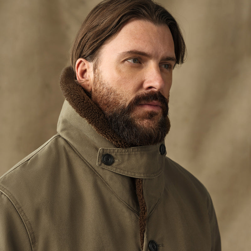 Rustic canvas packer coat by Filson | Marsh olive (Beige)