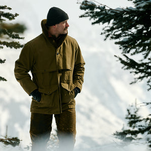 Rustic canvas packer coat by Filson | Marsh olive (Beige)