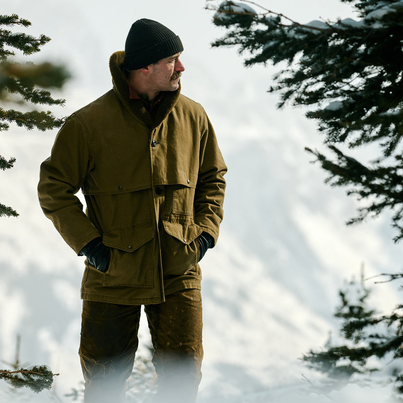 Rustic canvas packer coat by Filson | Marsh olive (Beige)