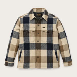 Insulated jac-shirt by Filson | Cream / navy plaid (Multicolor)