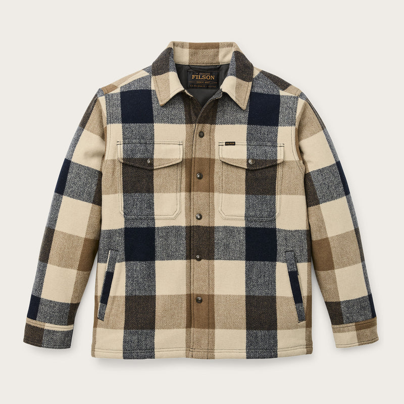 Insulated jac-shirt by Filson | Cream / navy plaid (Multicolor)