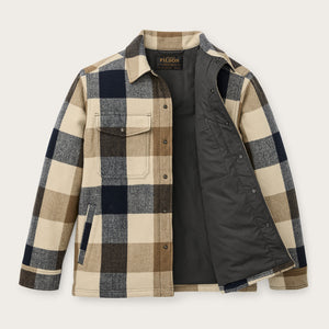 Insulated jac-shirt by Filson | Cream / navy plaid (Multicolor)