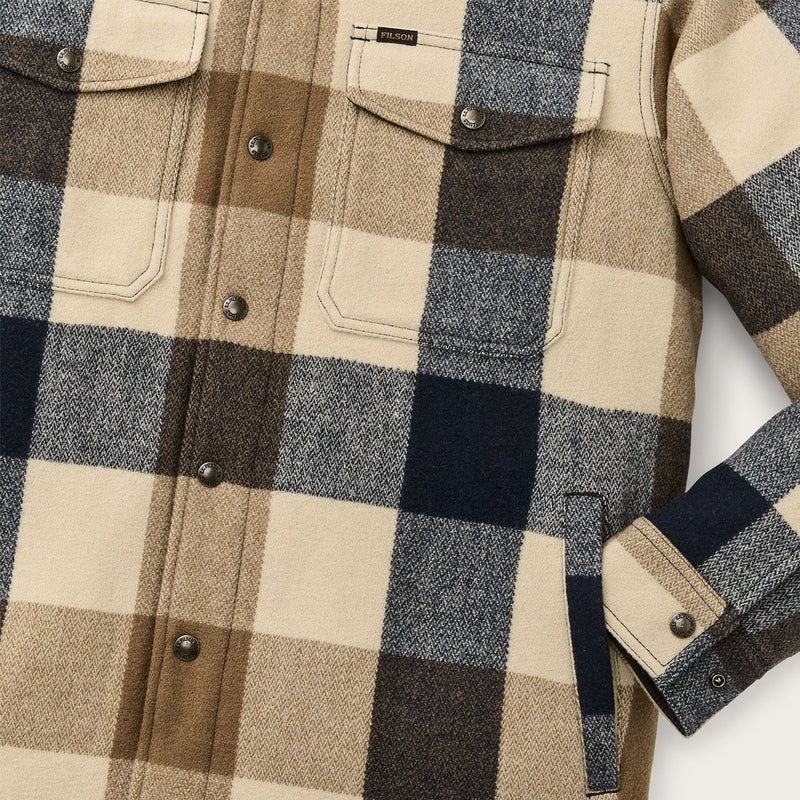 Insulated jac-shirt by Filson | Cream / navy plaid (Multicolor)