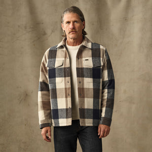 Insulated jac-shirt by Filson | Cream / navy plaid (Multicolor)