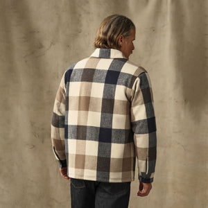 Insulated jac-shirt by Filson | Cream / navy plaid (Multicolor)