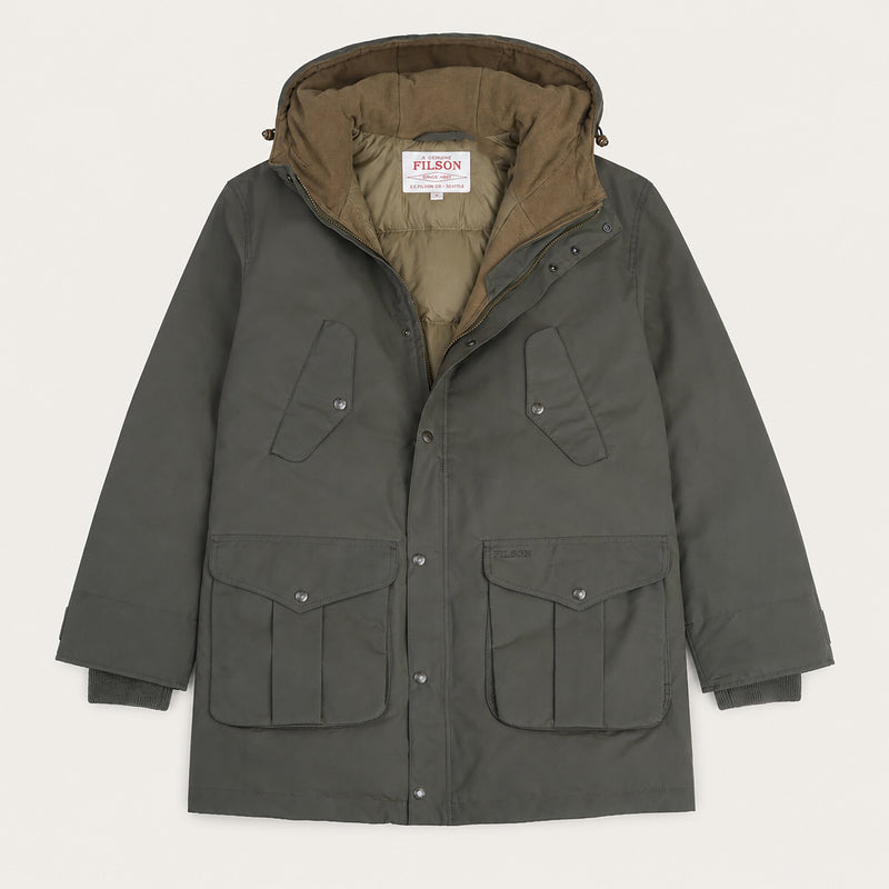 Waxed field down parka by Filson | Otter green (Green)
