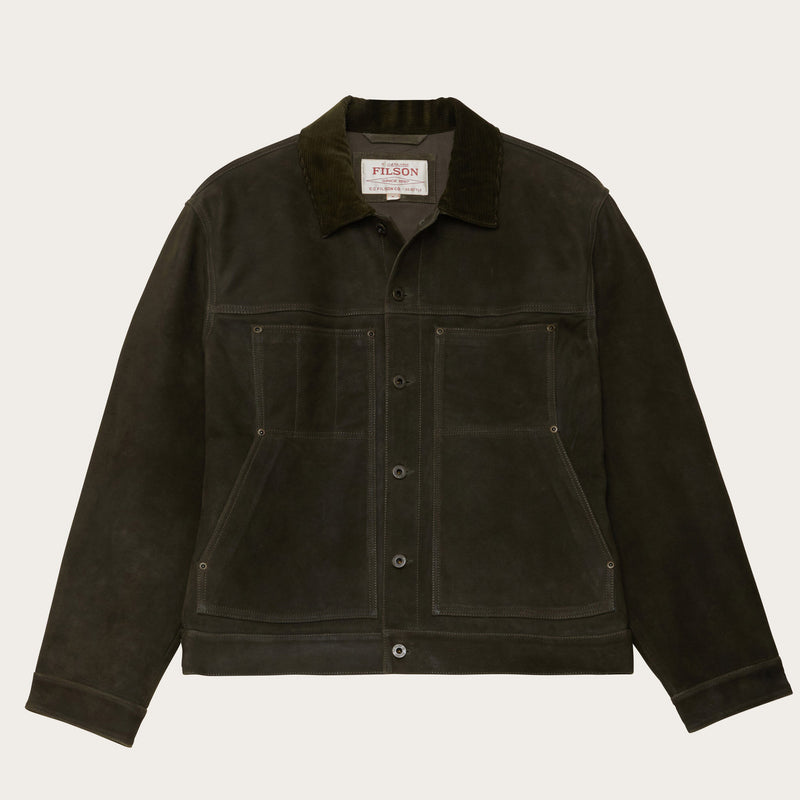 Waxed suede short cruiser by Filson | Otter green (Green)