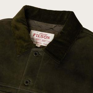 Waxed suede short cruiser by Filson | Otter green (Green)