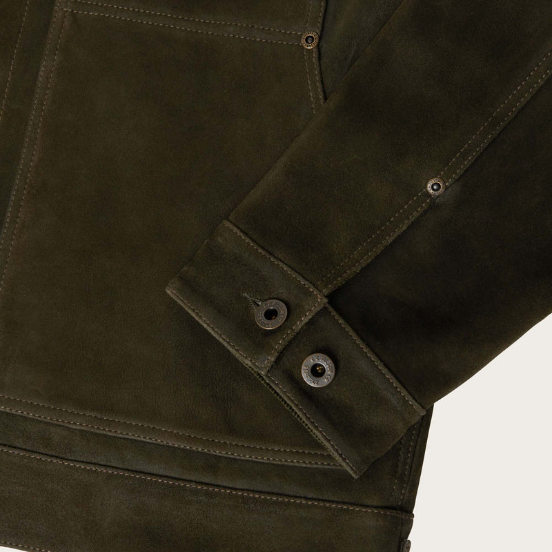 Waxed suede short cruiser by Filson | Otter green (Green)