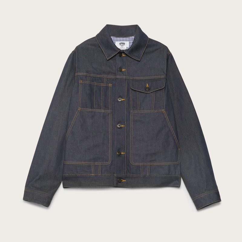 Filson x junya watanabe denim x wool mo by Filson | Indigo x bg/bk/br (Blue)