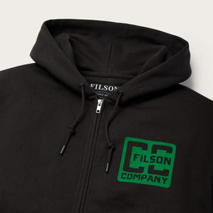 Prospector graphic full-zip hoodie by Filson | Cinder cc square (Grey)