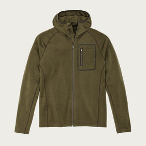 400g merino wool hoodie by Filson | Dark olive (Green)