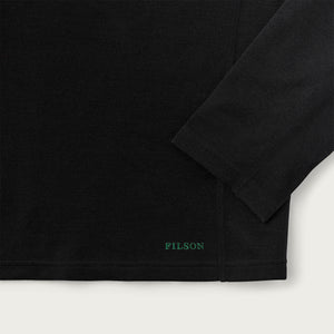 400g merino wool long sleeve half-zip by Filson | Black (Black)