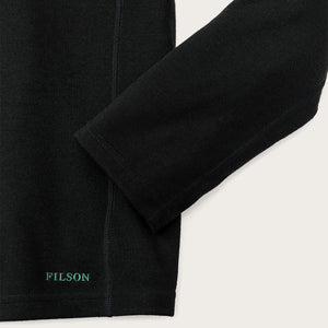 Pull-over avec col camionneur en laine mérinos 400 g par Filson | Black (Black)