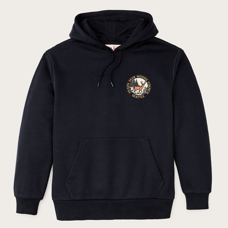 Sweat à capuche prospector graphic by Filson | Night sky / buck (Blue)