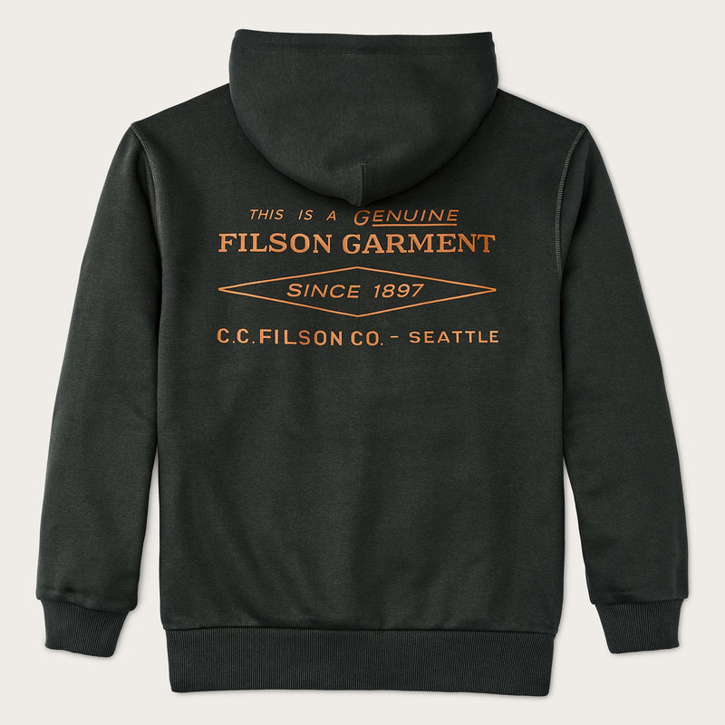 Prospector graphic hoodie by Filson | Peat / diamond (Grey)