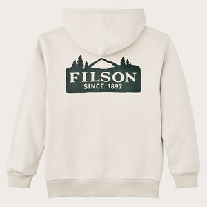 Prospector graphic hoodie by Filson | Cliff gray / scenic (Beige)