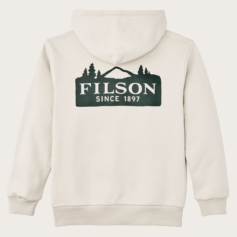 Prospector graphic hoodie by Filson | Cliff gray / scenic (Beige)