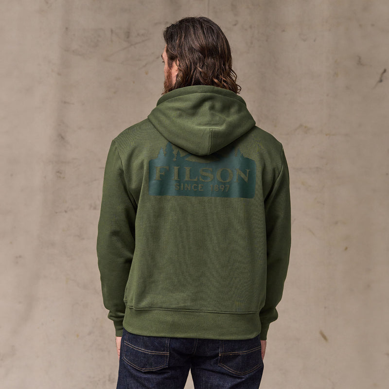 Scenic graphic hoodie by Filson | Surplus green (Green)