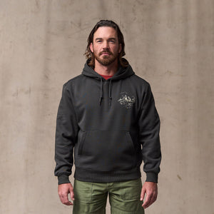 Trout graphic hoodie by Filson | Faded black (Black)