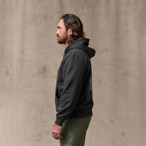 Trout graphic hoodie by Filson | Faded black (Black)