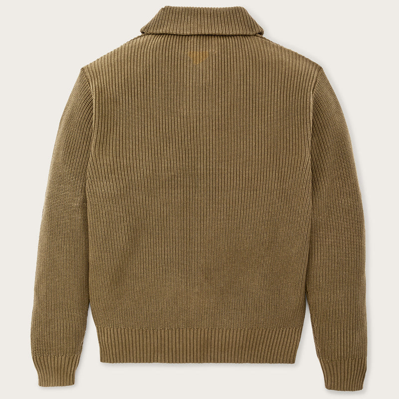 Vintage cotton shawl neck sweater by Filson | Cork (Beige)