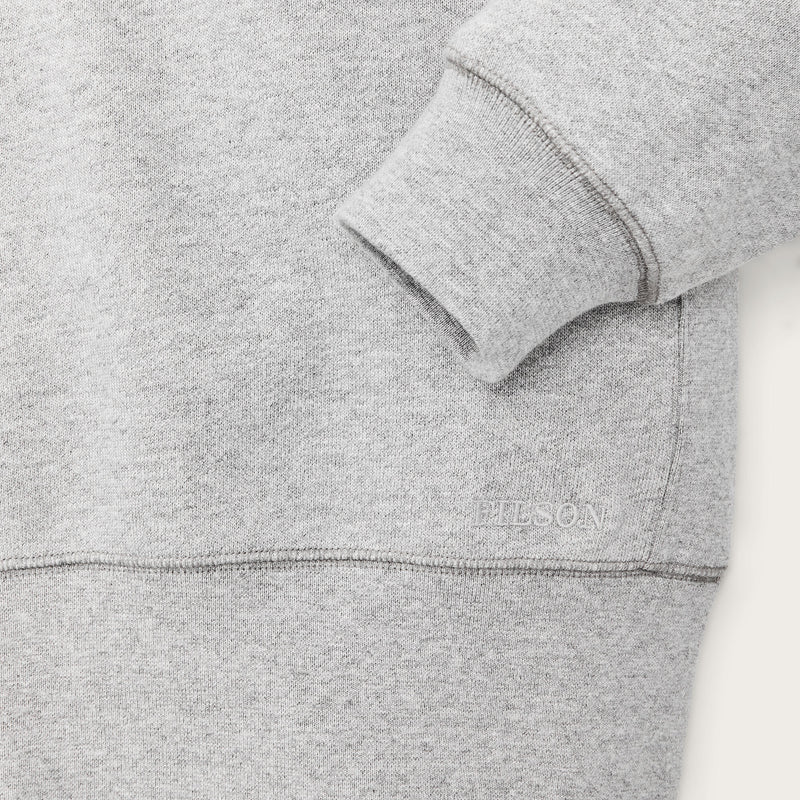 14-oz. heritage fleece quarter-zip by Filson | Gray heather (Gray)