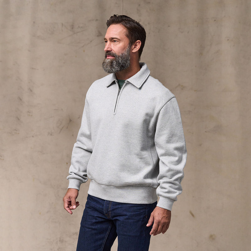 14-oz. heritage fleece quarter-zip by Filson | Gray heather (Gray)