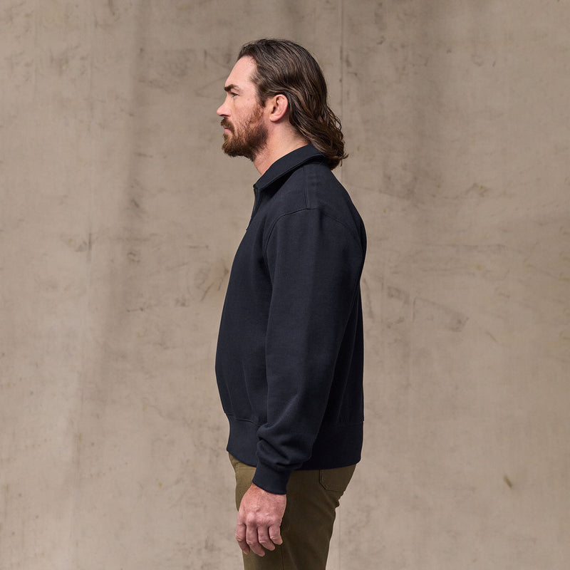 14-oz. heritage fleece quarter-zip by Filson | Dark indigo (Blue)