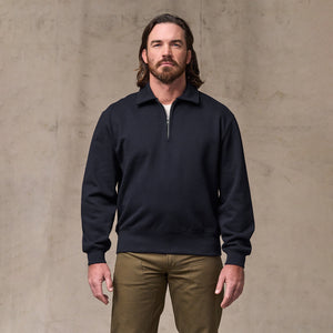 14-oz. heritage fleece quarter-zip by Filson | Dark indigo (Blue)