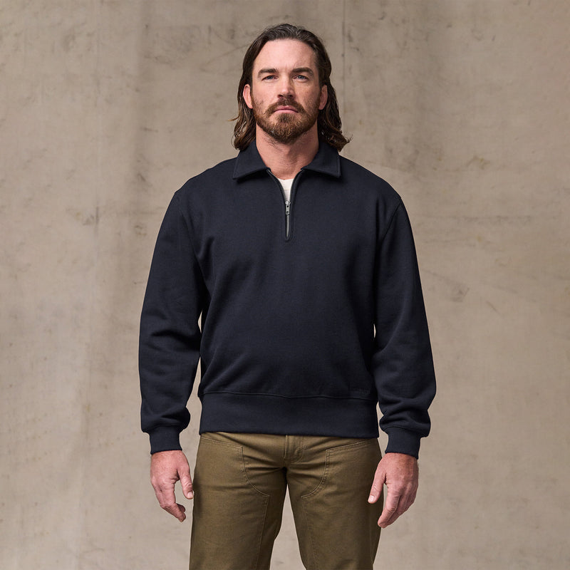 14-oz. heritage fleece quarter-zip by Filson | Dark indigo (Blue)