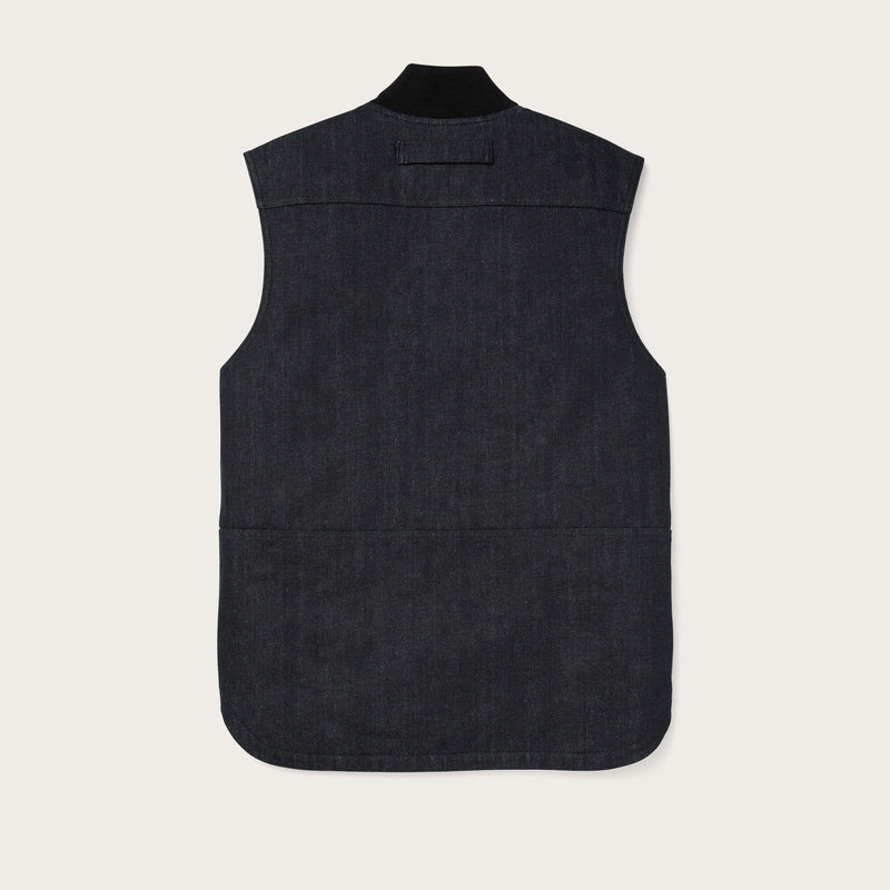 Denim insulated work vest by Filson | Raw indigo (Blue)