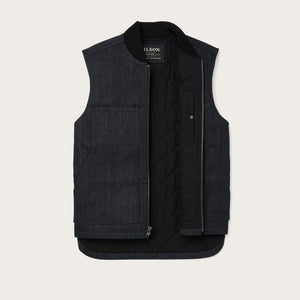 Denim insulated work vest by Filson | Raw indigo (Blue)