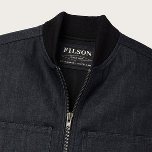 Denim insulated work vest by Filson | Raw indigo (Blue)