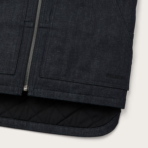 Denim insulated work vest by Filson | Raw indigo (Blue)