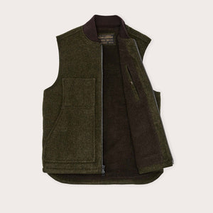 Lined mackinaw wool work vest by Filson | Forest green (Green)