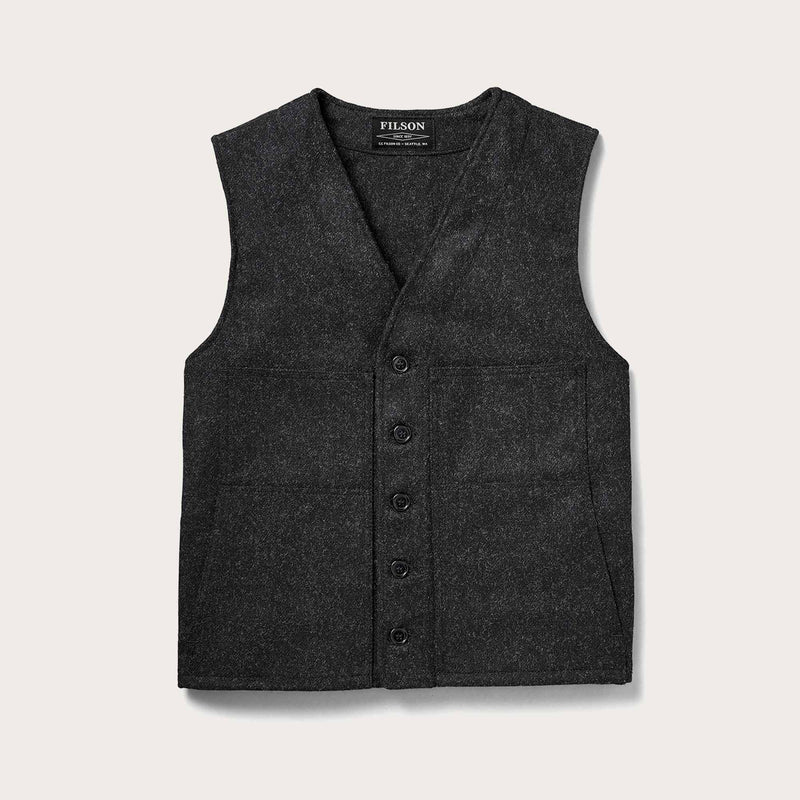 Mackinaw wool vest - extra long by Filson | Charcoal (Grey)