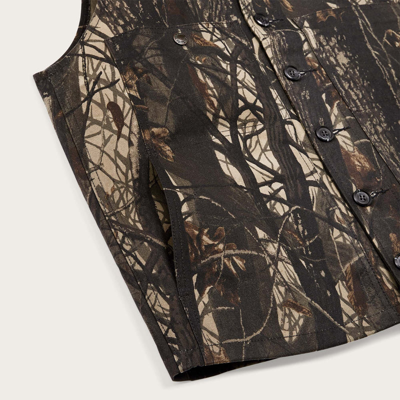 Oil tin cloth vest by Filson | Realtree hardwoods camo (Brown)