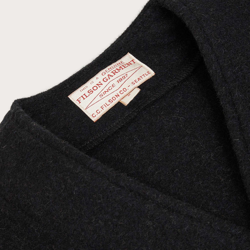 Gilet en laine mackinaw par Filson | Charcoal (Black)
