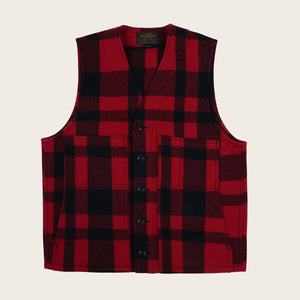 Mackinaw wool vest by Filson | Red/black plaid (Red)