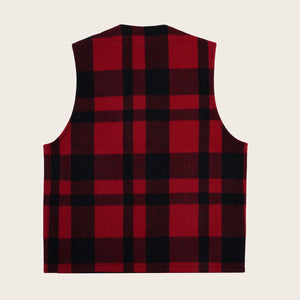 Mackinaw wool vest by Filson | Red/black plaid (Red)