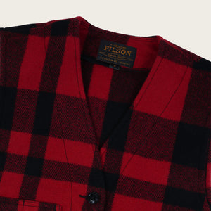 Mackinaw wool vest by Filson | Red/black plaid (Red)