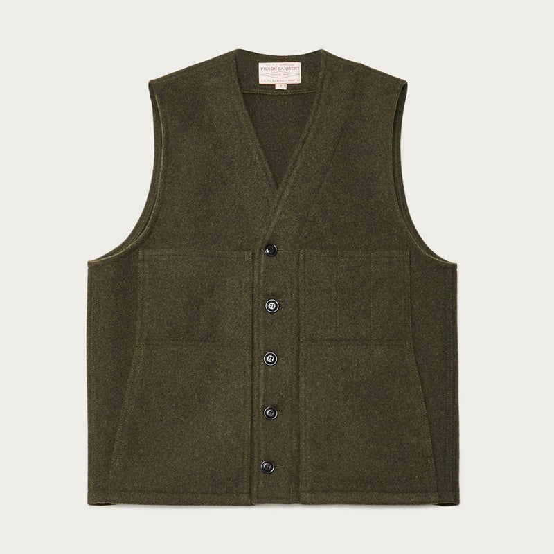 Gilet en laine mackinaw par Filson | Forest green (Green)