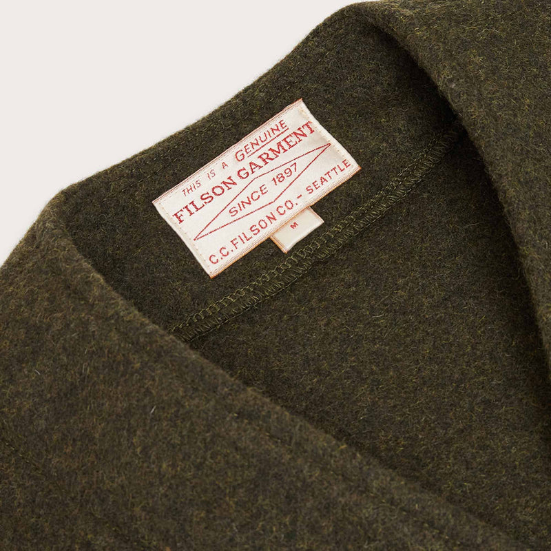 Gilet en laine mackinaw par Filson | Forest green (Green)