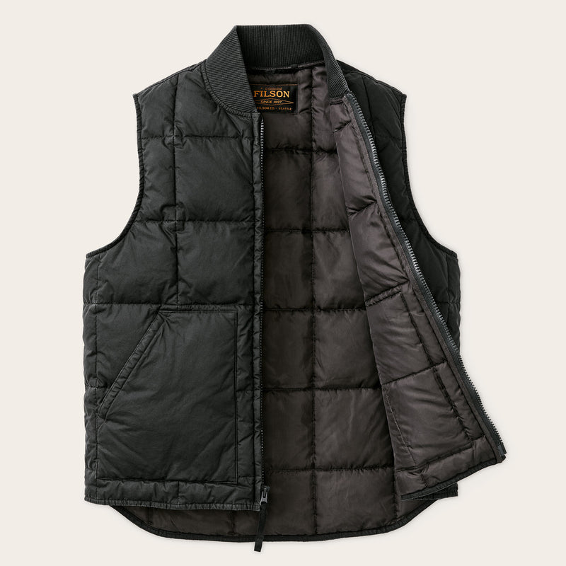 Heritage cotton down vest by Filson | Black (Black)