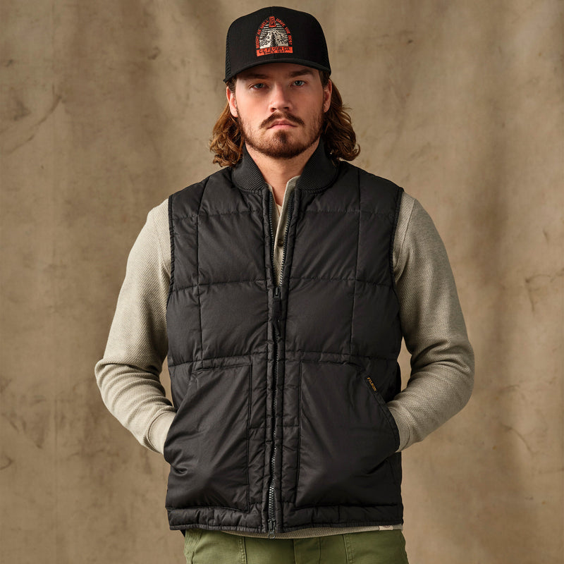 Heritage cotton down vest by Filson | Black (Black)