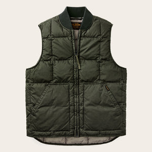 Heritage cotton down vest by Filson | Beluga (Green)