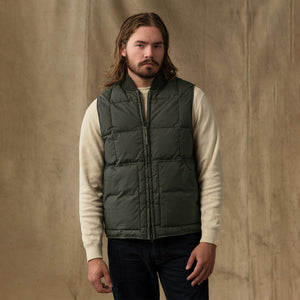 Heritage cotton down vest by Filson | Beluga (Green)