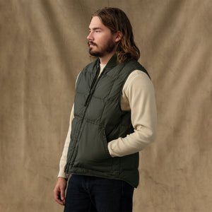 Heritage cotton down vest by Filson | Beluga (Green)