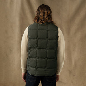 Heritage cotton down vest by Filson | Beluga (Green)